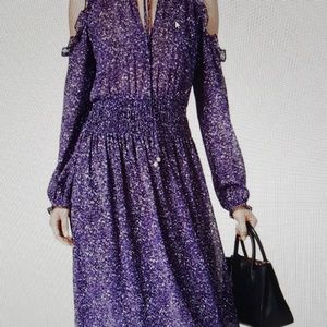 Michael Kors Cold Shoulder Tweed Dress